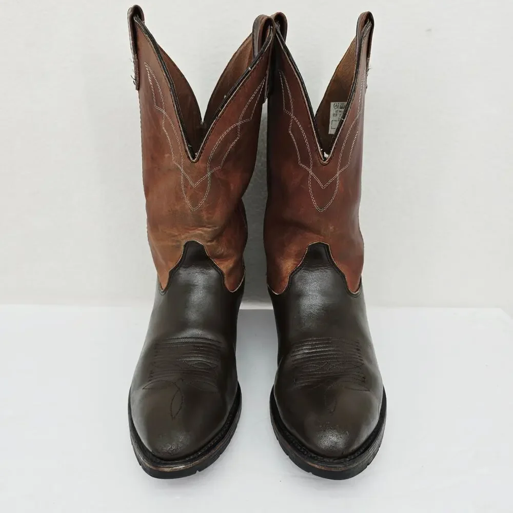 Double H Men's Western Cowboy Boots Leather Brown 11.5